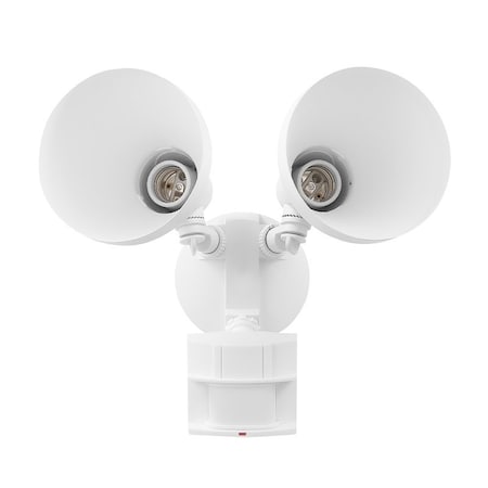 Globe Electric globe Security Flood Light, White Fixture 17000273