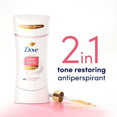Dove Peach Blossom and Rice Milk Antiperspirant Deodorant Stick, 2.6 Ounce, 12PK 69737017