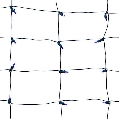Celebrations Classic LED T5 Blue 100 ct Net Christmas Lights 4 ft. RNT100BLA