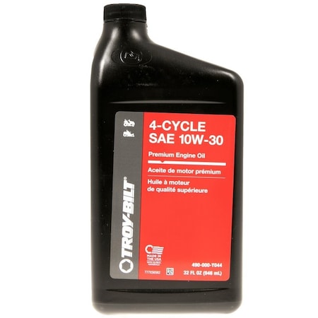 Troy-Bilt 490-000-Y044 4-Cycle Engine Oil, 10W-30, 32 oz 490-000-F044