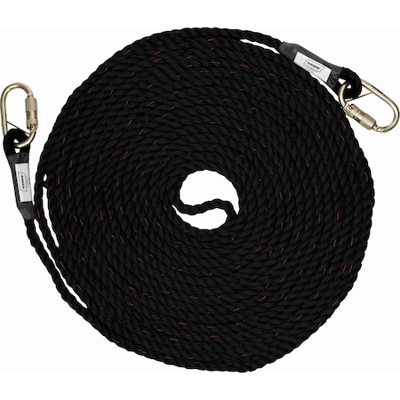 Ironwear 100 ft Lifting Rope w/ Self-Locking Crossbar Carabiners 2900-B-100