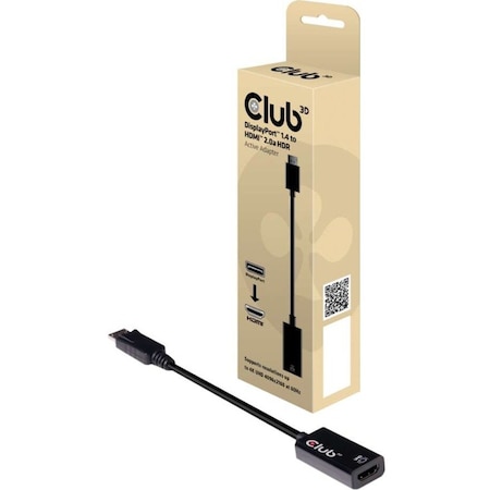 Club 3D B.V DP 1.4 TO HDMI 2.0A 4K 60HZ HDR 3D ACTIVE ADAPTER CAC-1080