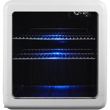 Magic Chef 1.7 cu. ft. Retro Beverage Cooler, White MCB17CHW