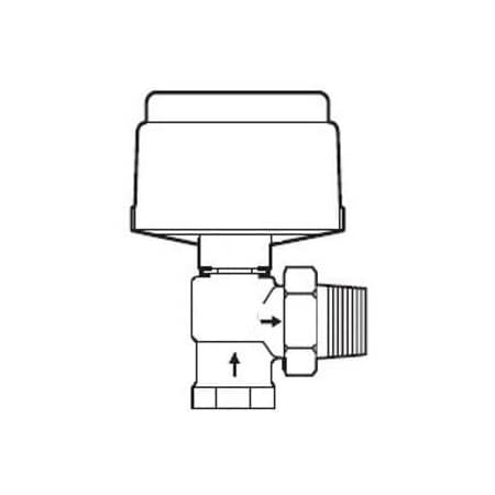 Schneider Electric VB: 3/4 in. 2W. Globe. ANG. NPT. UO. BR. 8.5 cv. 60 PSI. Act (MK-2690): Pneu. 2Pos/Prop. Slt PSIG. VK-7211-201-3-06