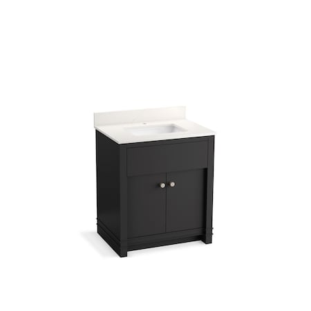 Kohler Alouette 30" bathroom vanity cabinet with sink and quartz top 33265-DWG
