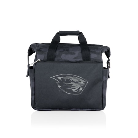 Picnic Time Family Of Brands NCAA Oregon State Beavers On The Go Lunch Bag Cooler - Soft Cooler Lunch Box, Black Camo 510-00-182-484-0