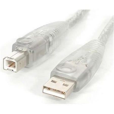 Ezgeneration USB 2.0 Cable 10ft 1 x Type A 1 x Type B Cable Transparent EZ79037