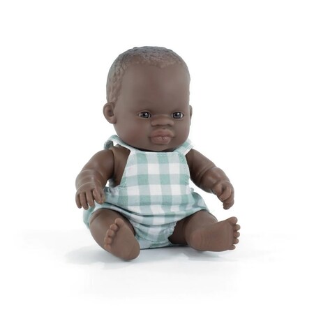 Miniland My Friends & Me Baby Doll, African Boy, 8-1/4'' 33002