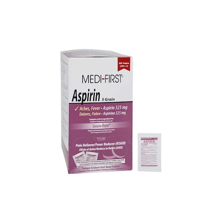 Medique Aspirin Tablets UD, 325mg, 500PK 47682080513