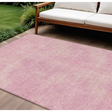 Homeroots 9' X 12' Pink Washable Indoor Outdoor Area Rug 598846