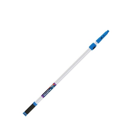 Ettore Telescoping 6 ft. L X 2 in. D Aluminum Extension Pole Blue/White 972920