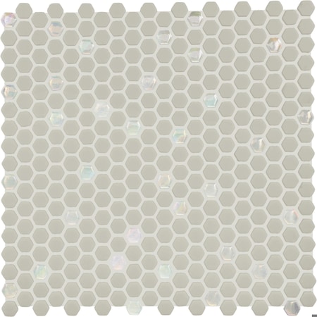 Daltile Starcastle 5/8'' Mini Hexagon Glass Wall and Floor Mosaic, 15PK SC76MINIHEXMSMT