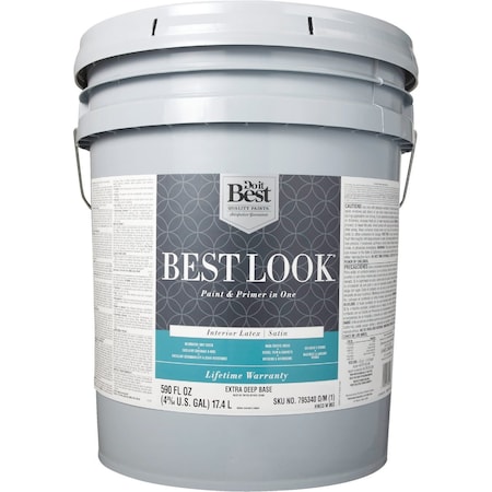 Do It Best Best Look Latex Premium Paint & Primer In One Satin Interior Wall Paint Extra Deep Base 5 Gal. HW33W0803-20
