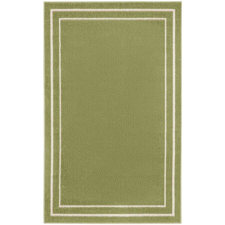 Homeroots 3' X 5' Green And Ivory Indoor Outdoor Area Rug 545955