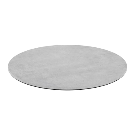 Flash Furniture Acadia 31.5 in Round Gray Faux Concrete Indoor Outdoor TopGuard HPL Wrapped Tabletop ST-RD800B-1-M-3A-CM-GY-GG