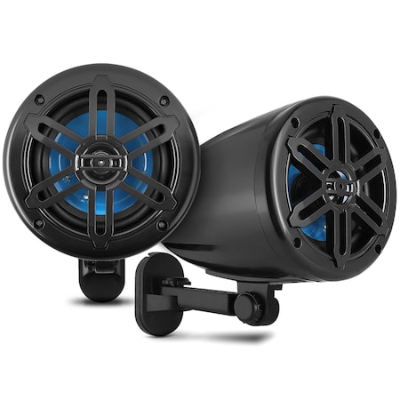 Pyle PyleUsa 5.25 inWaterproof Off-Road Speakers-180W 2-Way Marine Woofer Sound System w/ 360 degrees PLMRWK59BK