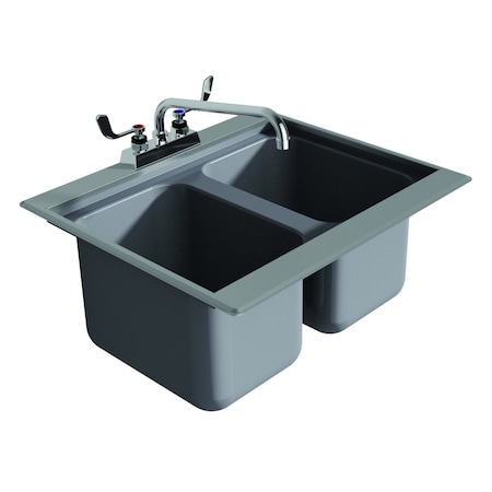 Advance Tabco Bar Sink drop-in 2-compartment DBS-2