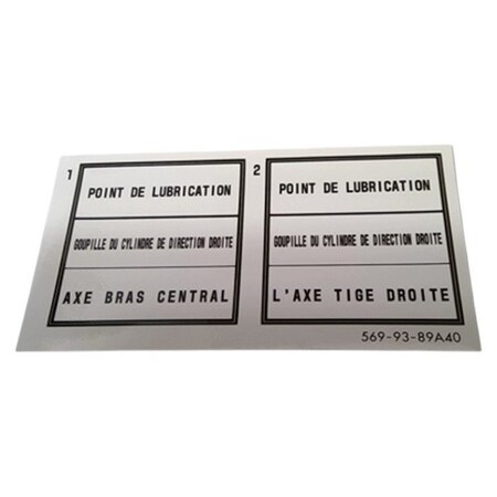 Komatsu PLATE, KOMATSU OEM 569-93-89A40 569-93-89A40