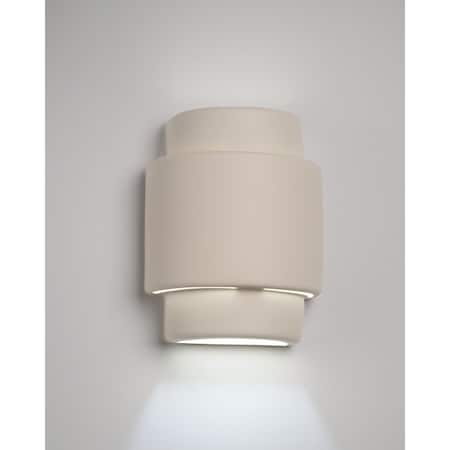 Luxury Lighting Fasciato 13.5 in Tall Ceramic Outdoor Wall Light, Cottonwood Paint Finish 129-00-CW-ud-7