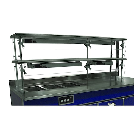 Advance Tabco Sleek Shield Food Shield self service with adjustable front glass double tier NDSG-12-132