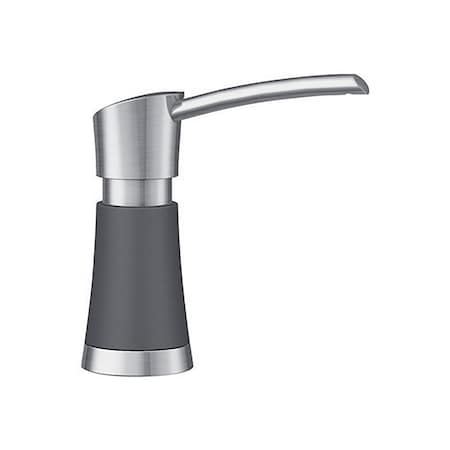 Blanco Artona Soap Dispenser, Cinder/Stainless Dual Finish 442051