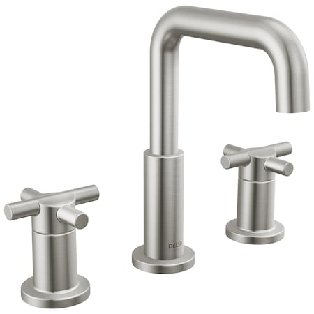 Delta Nicoli Two Handle Widespread Bathroom Faucet In Stainless 35894LF-SS