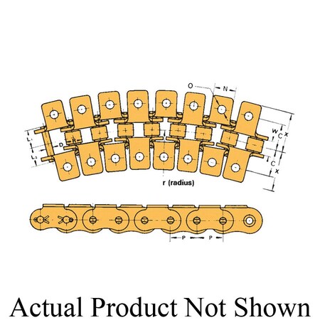 Tsubaki Double Pitch Standard Connecting Link, C2050 chain, 1-1/4 P, 0.878 in OAW, 0.2 Dia Pin C2050CUK0CL