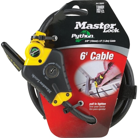 Master Lock Python 6 Ft. x 3/8'' Adjustable Locking Cable 8413XDPF