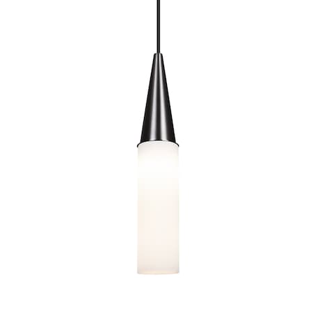 Besa Lighting Besa Metro 14 Pendant, Opal Matte, Black Finish, 1x 9W MAX E26 Base 1JT-METRO14-LED-BK