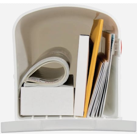 Gibraltar Parsons Medium White Plastic Post Mount Mailbox PL10W0AM