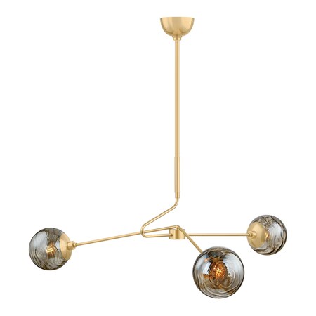Mitzi Katniss 28in wide 3 Light Chandelier in Aged Brass H1081803-AGB