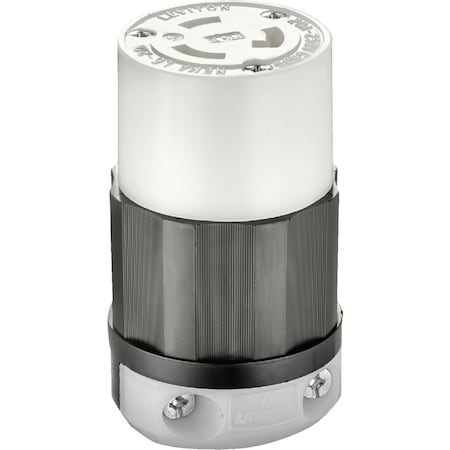 Leviton 20A 250V 3-Wire 2-Pole Industrial Grade L6-20R Locking Cord Connector 121-02323-0PB