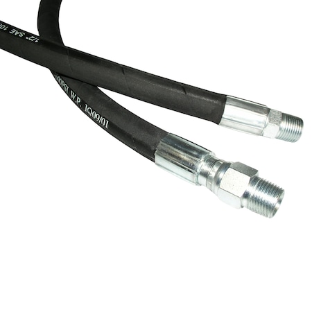 Jason Industrial RUBBER HYDRAULIC HOSE ASSEMBLY, MALE MPT ENDS 4920-0050-0018P