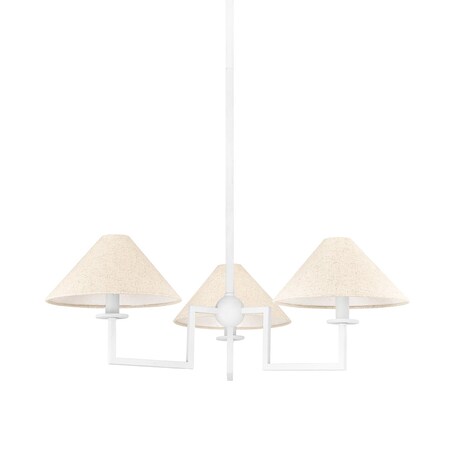 Mitzi Ariel Okin X Gladwyne 3 Light Chandelier 7.75 In. Textured White H760803-TWH