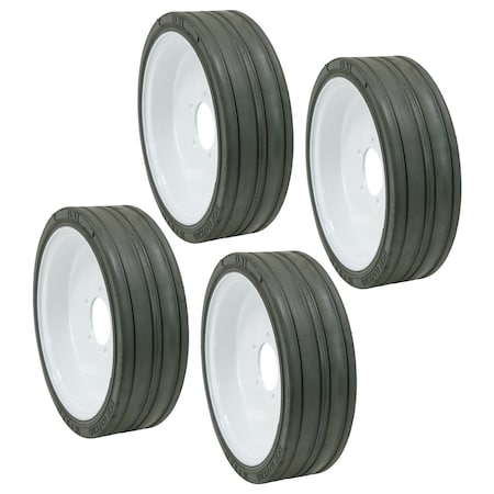 Mytee Products 4PK SkyJack Tires 161891 Scissor Lift Tires 16x5x 12 Plain Non-Marking Wheel Assembly, 4PK SL-SKY-16-5-12-PLAINx4