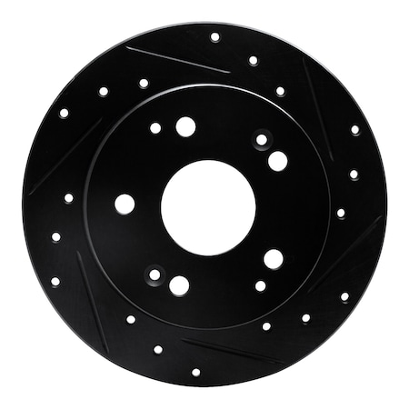 Dynamic Friction Co DFC Brake Rotor - Drilled and Slotted - Black 633-59026R