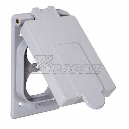 Topaz Duplex Receptacle Cover, PVC, Rectangle, 2.8125" x 4.5625" 1323