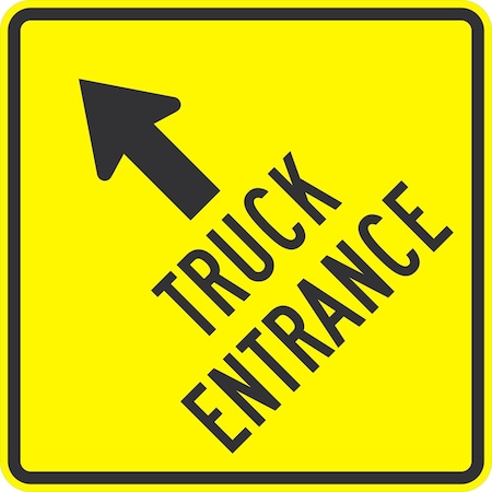 Lyle Truck Entrance (w/ Up Arrow), 24x24, Diamond Grade, Yellow G-12351-DG_24x24