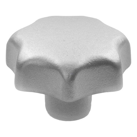 J.W. Winco Stainless Steel Hand Knob, 4-Prong 6336-NI-63-3/8X16-E