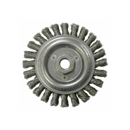 Weiler Roughneck Stringer Bead Wheel, 6 in D x 3/16 W, .02 Stainless Steel, 12,500 rpm 804-08786