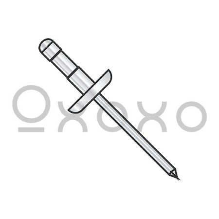 Oxoxo 1/8X.062-.250 Multi Grip Dome Rivet Zinc, 10000PK 218979