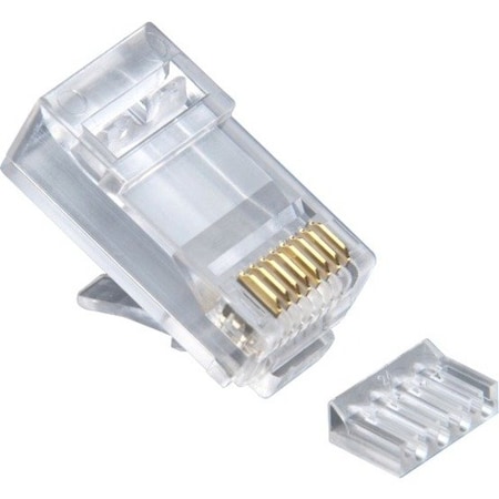 Platinum Tools RJ45 8P8C, CAT6 2 PC. ROUND-SOLID 3-PRONG, W/LINER. 100/JAR. 106188J