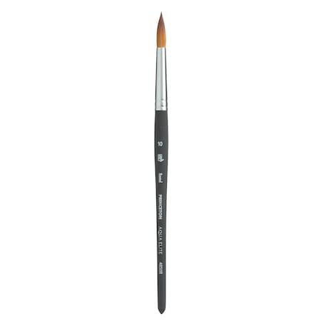 Princeton Aqua Elite Round Brush, Synthetic Bristles, Short Handle Watercolor Paintbrush, Matte Black, Size 10 P4850R10