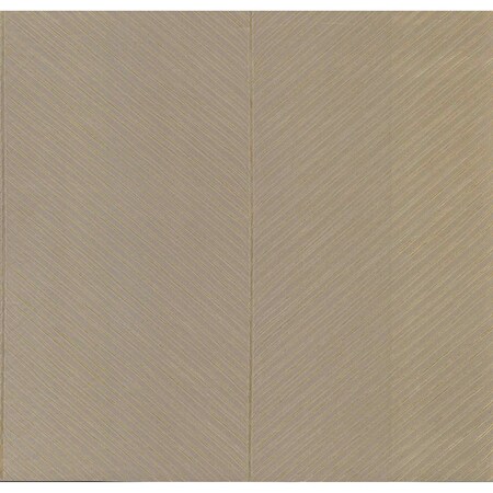 York Wallcoverings Palm Chevron Taupe and Gold Wallpaper TC2699