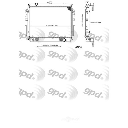 Global Parts Distributors Radiator 959C