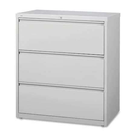 Hirsh 30 in W 3 Drawer File Cabinet, Light Grey, Letter, Legal, A4 14975