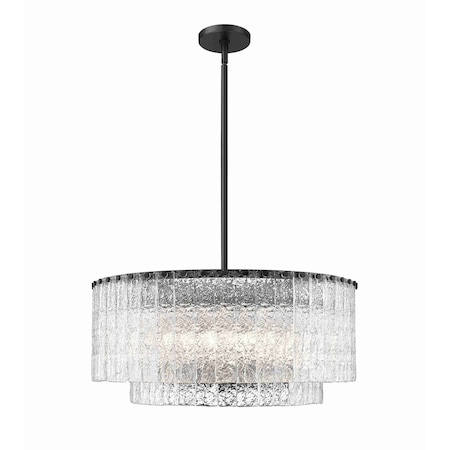 Z-Lite 10 Light Pendant in Matte Black 1943P26-2-MB