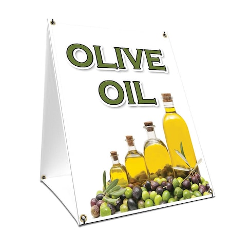 Signmission Olive Oil, 36 Inch x 24 Inch A-frame Yard Sign, Plastic Sign SBC-2436-Olive Oil