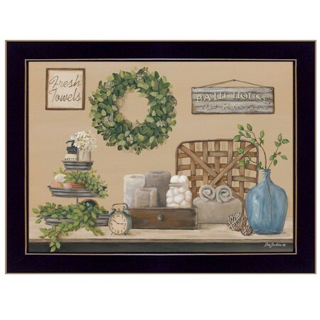 Homeroots Farmhouse Bath I 1 Black Framed Print Bathroom Wall Art 415865