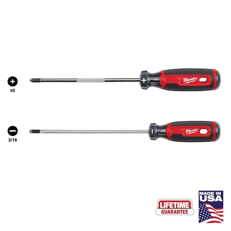 Milwaukee Tool Cushion Grip Screwdriver, Box, 3 1/2"L MT200-2M